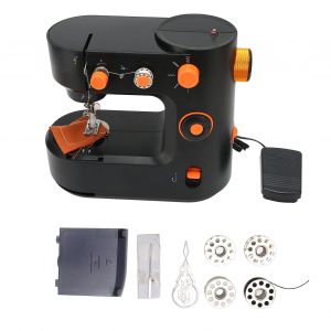 Mini Machine A Coudre Domestique Multifonctionnelle, 16 Points, Noire, Pour Travaux Manuels, Prise Americaine 100-240 V - Neuf
