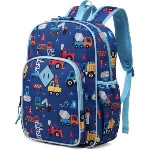 Sac à Dos Enfant, Léger Cartable Fille Garçon Primaire Maternelle 3 à 7 Ans Multi-poches Taille A4 Sac d'École avec Boucle de Poitrine et Bandes Réfléchissantes pour Scolaire Voyage[T344] - Neuf