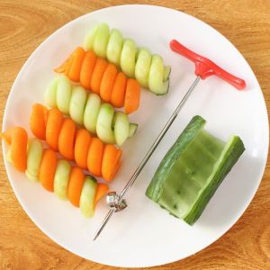 2 Pcs De Légumes Spiralizer La Sculpture Outil Manuel Spiral Slicer Pour La Carotte, Le Concombre Spirale Coupe De Fruits Et De Légumes Carottier Pour Le Noyau Et Creuser Des Citrouilles - Neuf
