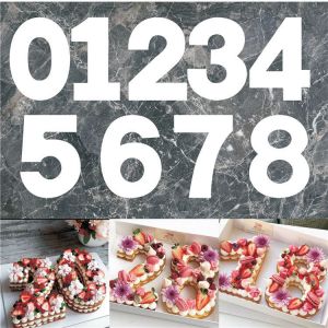 Numéro De Moule À Gâteau, 0-8 Acrylique Moule À Gâteau, Grand Nombre Moule À Gâteau Pour Le Gâteau Aux Fruits, Gâteau À La Crème, Gâteau De Mariage, Gâteau D'anniversaire, Bonbons, 10 Pouces - Neuf