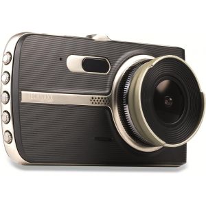 FullHD Dual Dash Cam avec caméra Frontale 1080p, 120° et intérieure 480p, 80° - Lecture multimédia, détection de Mouvement, Surveillance du Parc, captures sonores - Dashcam TX-185 - Neuf