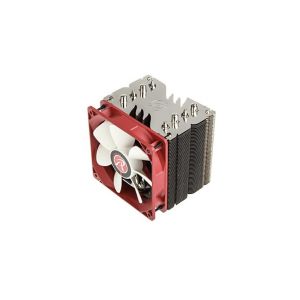 Raijintek Themis Evo &ndash; Refroidisseur CPU 120 mm &bull; 4 caloducs &Oslash; 8 mm &bull; Compatible Intel & AMD &bull; Rouge/Blanc - Neuf