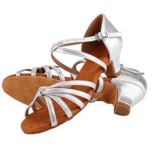 Chaussures De Danse Latine Souples Et Confortables Pour Enfants Et Filles, Couleur Argent, Pointure 29 - Neuf