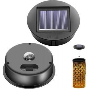 Tianyi-Lot De 2 Lampes Solaires De Rechange : ¿ 8 Cm - Pour Lampes Solaires De Rechange Avec Led Claires - Étanche Ip65 - Panneau Solaire De Rechange - Panneau Solaire De Rechange Pour Lanterne Solai - Neuf