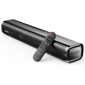 Barre de Son pour TV PC Gaming Mini 60 W 2,1 CH Caisson de Basses intégré Ordinateur avec Audio numérique USB / BT5.4 / Optique/AUX Voice Enhance 3 EQ Compatible Console de Jeu 40 cm - Neuf