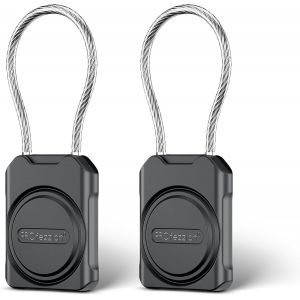 &Eacute;tui Protecteur pour Airtag,&Eacute;tui R&eacute;sistant aux Rayures et &Eacute;tanche IPX8 pour Collier d'animaux,Cl&eacute;s de Voiture,Sac &agrave; Dos d'enfant,Bagage,Sacoche d'Appareil Photo (2PCS Black) - Neuf