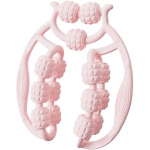 Kal-Masseur Musculaire En Mousse,[New] 15 Roues Rouleau De Massage,360° 3d Anti Cellulite Massage En Profondeur Des Tissus Musculaires Des Jambes(Rose) - Neuf