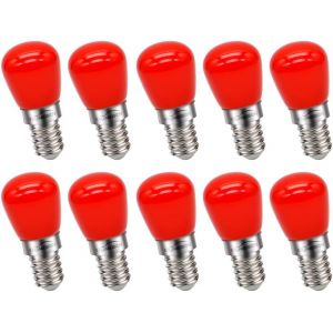 Ampoule LED E14 220V ampoules de réfrigérateur remplacement pour l'appareil réfrigérateur Cooker Hood,Rouge (Pack de 10) - Neuf