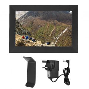 Album photo numerique 10,1 pouces 16:9 1280 x 800 IPS ecran tactile Wi-Fi HD cadre photo 100-240 V prise UK - Neuf