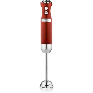 Batteur À Main Retro Wkhbs270Rd Rouge 600 W De Puissance Avec Sélecteur De Vitesse Et Turbo, Lames En Acier Inoxydable Et Pied Fouet Amovible. - Neuf