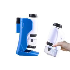Microscope portable avec support et accessoires, grossissement 60-180x, kit &eacute;ducatif - Neuf