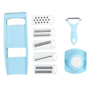 Hachoir &Agrave; L&eacute;gumes 5 En 1, Mandoline Et Trancheuse Avec Lames Interchangeables - Neuf