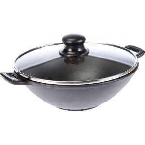 Subzonal-Kela 77747 Set Wok 5 Pi&egrave;ces, Fonte, Diam&egrave;tre 24 Cm, Contenance 3 Litres, `Set Wok Mini&iquest;, Noir - Neuf