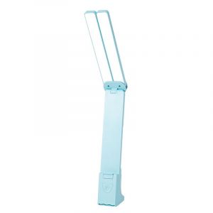 Lampe De Bureau De Lecture À Double Tête Led Pour Enfants - Bleu, Bureau À Domicile, Petite Lampe De Bureau Portable, Grande Plage D'éclairage, Lampe De Bureau À Piles Rechargeables - Neuf