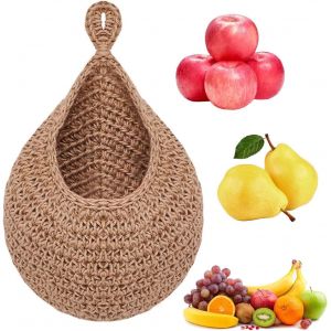 Chenquansarl-Corbeille De Fruits Suspendue, Panier À Fruits Suspendu, Corbeille A Fruit Et Légumes Suspendue, Paniers À Fruits À Suspendre Pour Cuisine, Pour Stocker Des Fruits, Légumes, Collations - Neuf