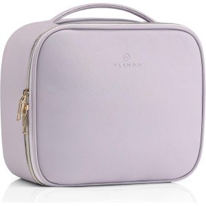 Trousse À Maquillage Femme Voyage, Trousse De Toilette Femme, Faux Cuir Vanity Femme, Imperméable Vanity Valise Étanche Avec Pinceaux Pochette Compartiment - Neuf