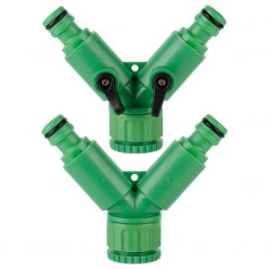 HJLIAN Adaptateur de robinet de jardin, separateur de tuyau, connecteur de valve, tuyau d'eau, outils a 3 voies - Neuf