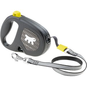 Laisse Chien Enrouleur R&egrave;flechissante Flippy One Reflex, Laisse Pour Petits Chiens Jusqu'&agrave; 12 Kg. Cordon Extensible Max 4,5 M. Bouton Unique Pour Verrouiller Et D&eacute;verrouiller, Jaune - Neuf