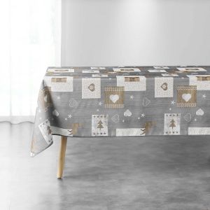 Eryi-Nappe Rectangle (150 X 300 Cm) Augustin Gris, Polyester Imprimé - Neuf