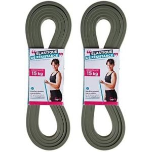 Kalanka-Upfit - Bande Élastique De Résistance, Musculation Résistance: 15kg Conçu Pour Séances Musculation,De Cross-Training Ou Préparation Physique Longueur: 208cm,Largeur: 1,30cm, Gris, Nc - Neuf