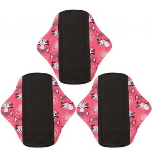 Serviettes Hygieniques Lavables Pour Femmes, Serviettes Hygieniques Anti-Fuites En Charbon De Bambou B15 - Neuf