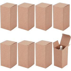 50 Boîte Cadeau En Papier Boîte Cadeau En Carton Kraft De 5x5x10cm Boîtes Rectangulaires En Carton Pour Cadeaux D'anniversaire Emballage De Cadeaux De Fête Et De Saint Valentin - Neuf