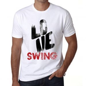 Homme Tee-Shirt Balan&ccedil;oire D'amour - Love Swing - T-Shirt Graphique &Eacute;co-Responsable Vintage Cadeau Nouveaut&eacute; - Neuf