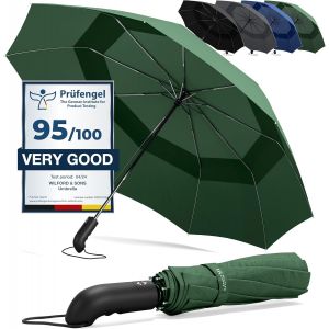 ERSHI-Parapluie Pliant Compact - Automatique Ouverture/Fermeture Bouton et Sac | Résistant au Vent, Incassable Solide, Petit Mini,[296] - Neuf