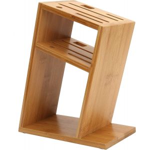 Checarzhn--No1-Bloc À Couteaux, Porte-Couteau De Cuisine Incliné Dans Le Tiroir Bloc Couteaux Organisateur De Table Ensemble De Blocs Couteaux Pour Organisateur D'ustensiles Cuisine - Neuf
