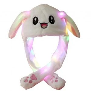 Chapeau De Lapin En Peluche A Led, Lumineux, Doux, Garde Au Chaud, Tendance, A Longues Oreilles, Pour La Rue - Neuf