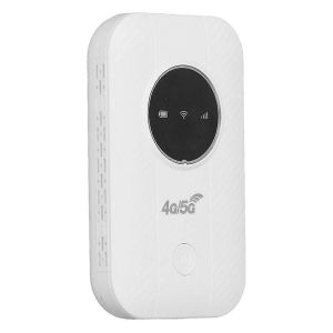 Routeur modem LTE 4G 5G, point d'acces 300 Mbps, jusqu'a 10 appareils, emplacement pour carte SIM, batterie 2100 mAh, ideal pour les voyages - Neuf