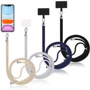 Universelle Lani&egrave;res De T&eacute;l&eacute;phone En Bandouli&egrave;re Avec Patch,Adjustable R&eacute;glable Amovible En Nylon Pendentifs Collier De Longe Porte-Cl&eacute;s Cordon Pour Plupart De T&eacute;l&eacute;phones Intelligents.[K9] - Neuf