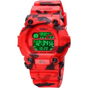 Eryi-Homme Et Femme Étanche Montre Led Électronique Digital Alarme Chronomètre Multifonctionnel Outdoor Plastique Sport Montres Et Caoutchouc Ruban - Neuf
