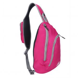 AONIJIE Sac a bandouliere simple en nylon impermeable pour sports de plein air (rose rouge) - Neuf