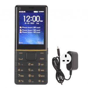 Telephone portable senior S475 2G, ecran 2,4 pouces, gros boutons, 3 cartes SIM, son clair, batterie integree 2500 mah, 100-240 V, noir, prise UK - Neuf