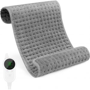 Coussin Chauffant &Eacute;lectrique, Avec 9 R&eacute;glages De Temp&eacute;rature Et Arr&ecirc;t Automatique, Soulager Fatigue Et Douleur, Chauffage Rapide Pour Dos, Ventre, Cuisses, &Eacute;paules, Lavable En Machine, 30x60 Cm - Neuf