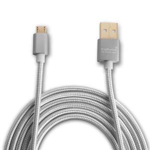 KAL-SILVER C&acirc;ble de charge rapide et de donn&eacute;es de 2 m&egrave;tres pour Samsung Galaxy Tab S SM T700, S2 SM T710, S2 SM T715, S2 SM T813, J Max, SM T580 Tablette, 6 pieds 5 pouces - Neuf