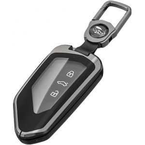 Étui de Protection en Alliage de Zinc pour Clé de Voiture Compatible avec Golf 8,ID.3,ID.4,Cupra,Skoda Octavia A8,SEAT Leon MK4,Formentor,Tarraco(avec Porte-clés) - Neuf