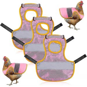 Gilet R&eacute;fl&eacute;chissant Pour Poule, Harnais R&eacute;glable, Selle De Marche, Tabliers Pour Poules, Support De Protection Pour Plumes, Canards, Oies, Dindonneaux, Rose - Neuf