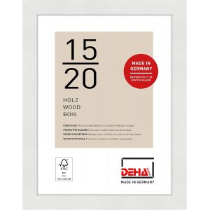 CMWX-cadre photo, 15 x 20 cm, bois, Blanc, cadre photopour poserau format paysage et portrait, verre synthétique, Fontana - Neuf