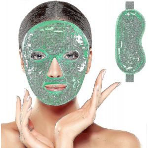 R&eacute;utilisable 2pcs Gel Perles Visage Et Yeux Masque Cadeau Kit,Chaud Froid Masque Th&eacute;rapie Pour La Migraine,Soulagement De La Douleur,Les Poches,Sinus Pression Acn&eacute; Maux De M$ Relaxa - Neuf