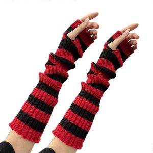 Tricot Bras Jambe Chauffe-Gants Longs Avec Trou Pour Le Pouce Pour Femmes Cosplays - Neuf