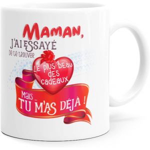 Eryi-Mug Maman Idée Cadeau Original Pour Fête Des Mères Tasses Message Amour Humour Plus Beau Des Cadeaux Enfant Femme Amie Pour Anniversaire Noël - Neuf