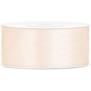 Ruban De Satin Crème - Largeur: 38 Mm - Couleur: Crème - Ruban Décoratif - Ruban Crème - Pour Cadeaux De Noël, Emballage Cadeau, Décoration De Mariage, Rouleau De 25 M - Neuf