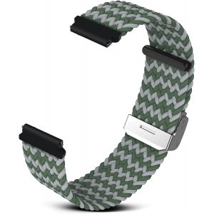 Bracelet En Nylon Pour Largeur De 22mm,Confortable Et Respirant,Avec Boucle À Dégagement Rapide,Sangle En Nylon Pour Hommes Et Femmes-W Vert Gris - Neuf