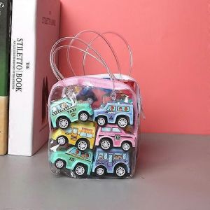 6pcs Car Model Toy Pull Back Car Toys Mobile Vehicle Fire Truck Taxi Model Kid Mini Cars Boy Toys Gift Diecasts Toy for Children-UN - Neuf