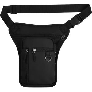 KALANKA-Sacoche de Jambe pour Hommes Femmes Sac de Cuisse Banane Imperméable Sac de de Jambe Moto Sacoche de Cuisse Tactique pour Voyage Randonnée Cyclisme (Noir) - Neuf