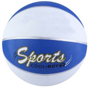 Ballon De Basket-Ball En Caoutchouc Pour L'interieur Et L'exterieur, Taille 7 (Bleu Et Blanc) - Neuf