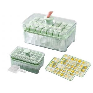 Bac &Agrave; Gla&ccedil;ons 2 X 56 Compartiments Avec Bo&icirc;te De Rangement Et Pelles - Vert Clair - Neuf