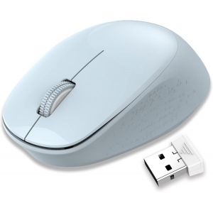 Souris sans Fil 2,4 G silencieuse avec récepteur USB, Suivi Optique 1600 DPI, 3 Boutons, pour gauchers et droitiers, Compatible avec PC, Mac, Ordinateur Portable, Windows - Rose - Neuf
